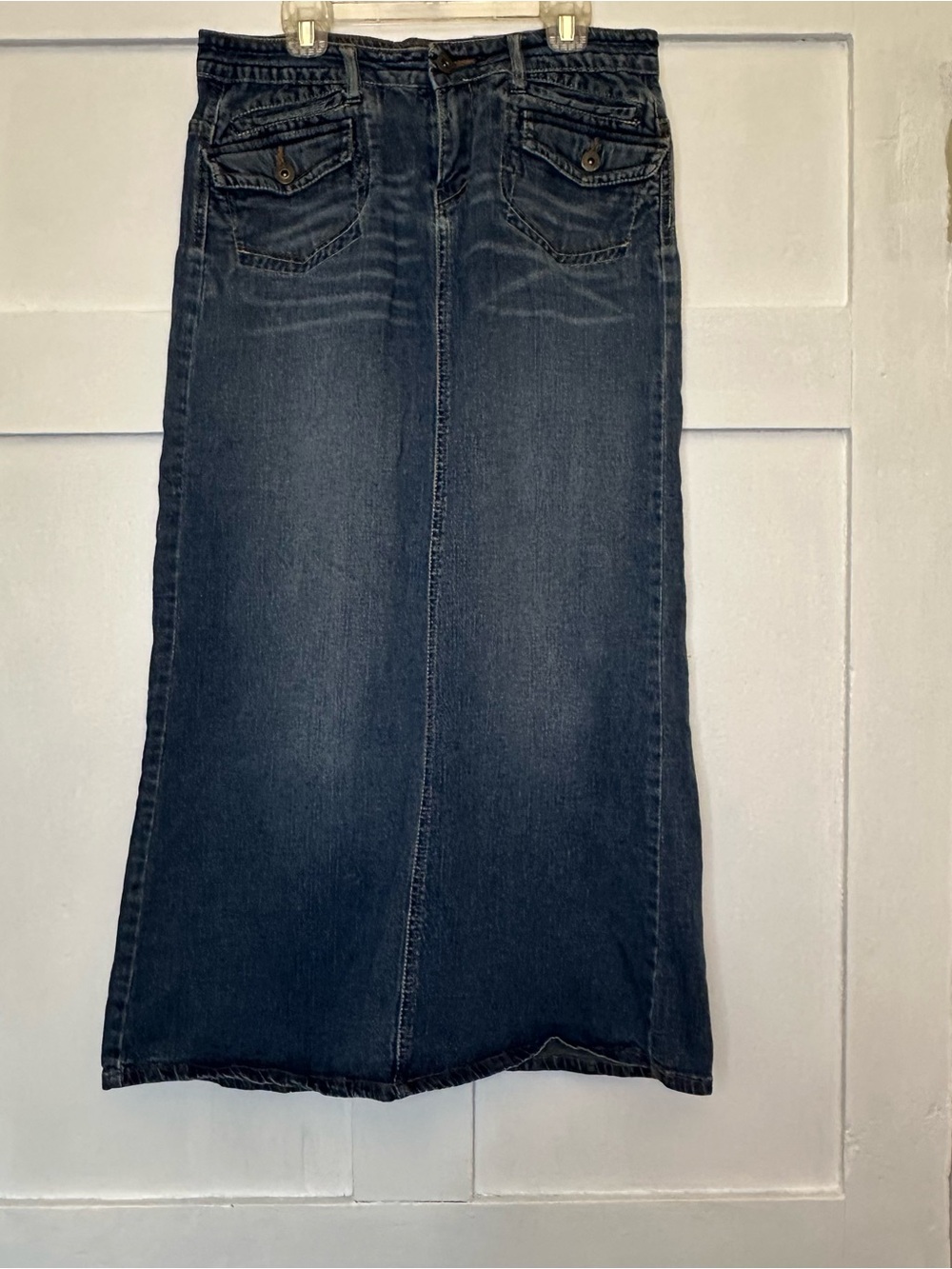 Vintage Paris Blues Dark Blue Denim Maxi Skirt Women’s Sz 5 EUC